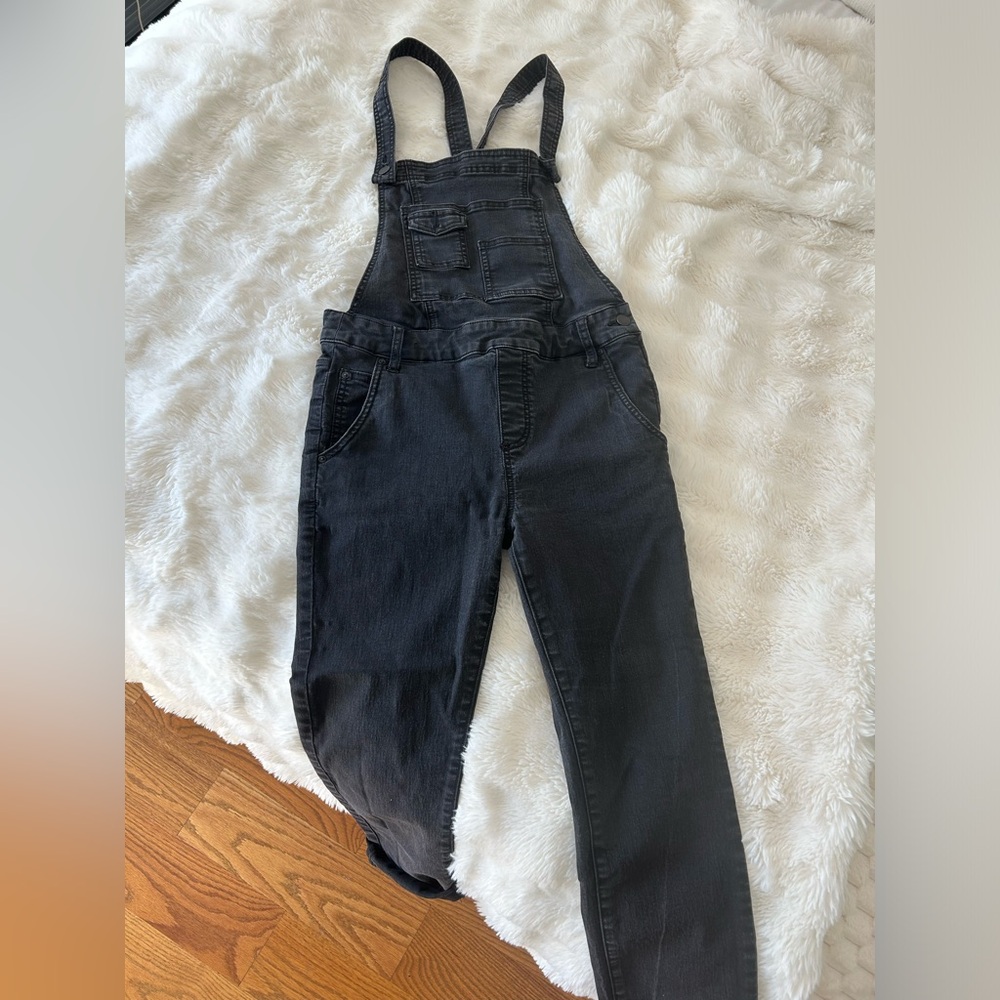 Free People Charcoal Overalls